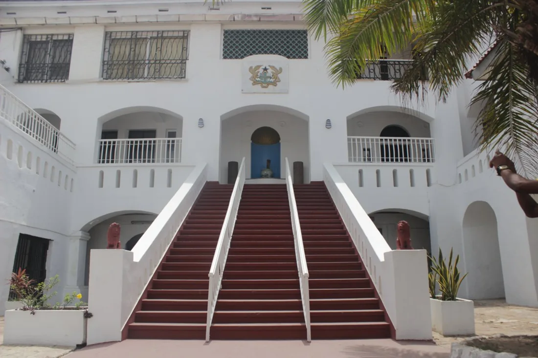 Courtyard and stairway at Osu Castle